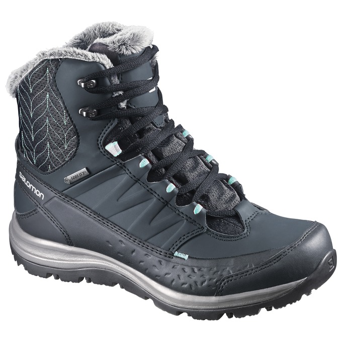 Salomon Israel KAÏNA MID GTX® - Mens Winter Boots - Navy (HFRS-16875)